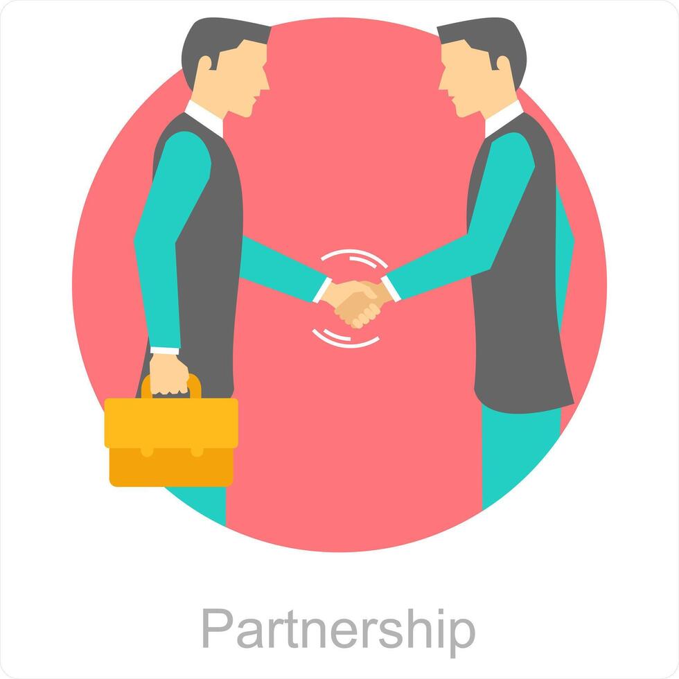 Partnership and shake icon concept vector