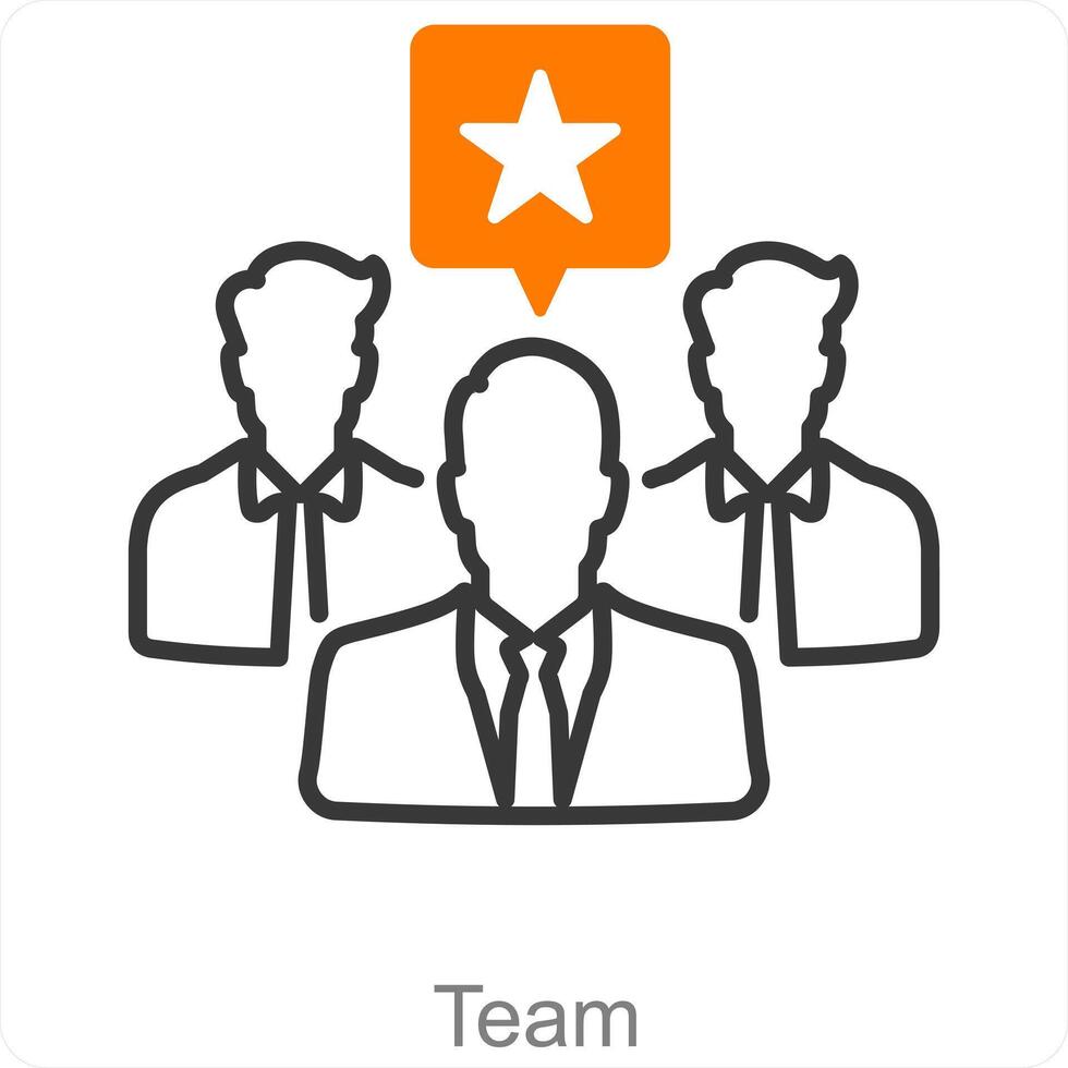 Team and unity icon concept vector