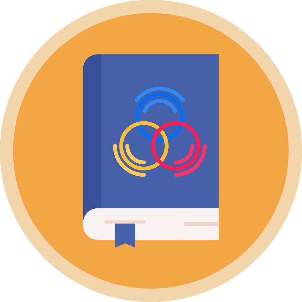 Book Flat Multi Circle Icon vector