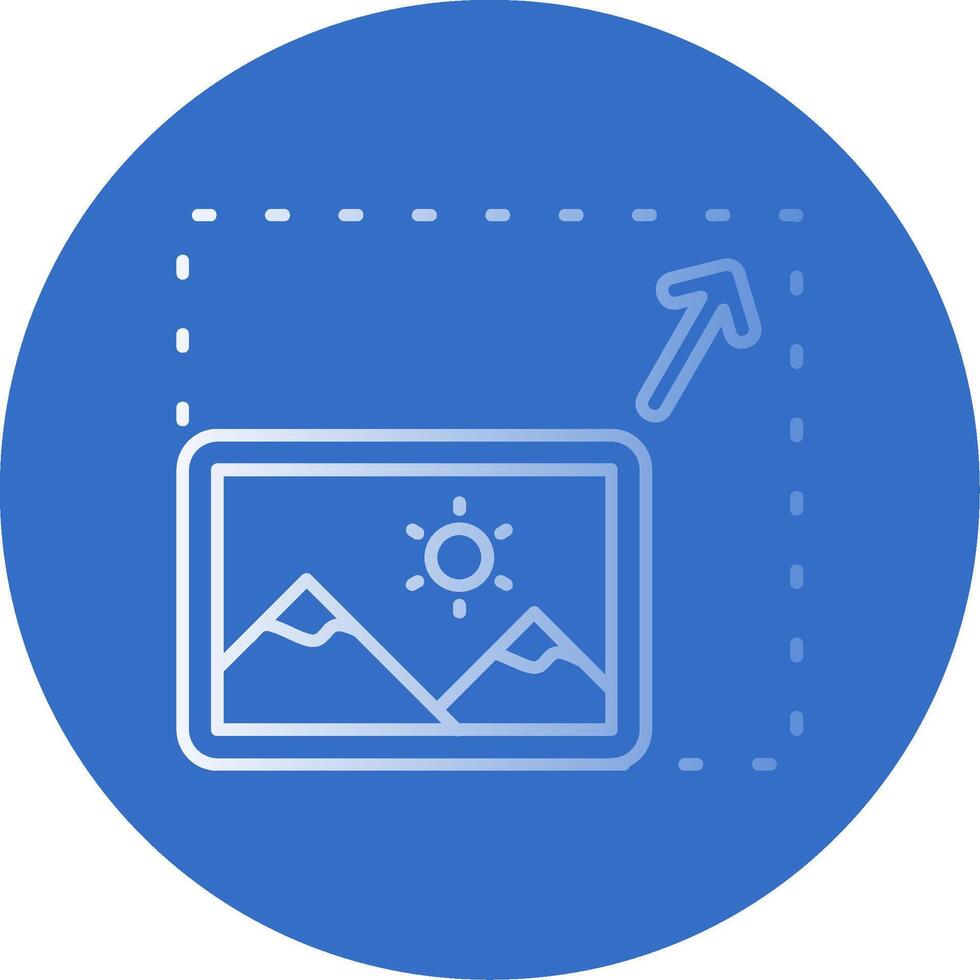 Resize Gradient Line Circle Icon vector