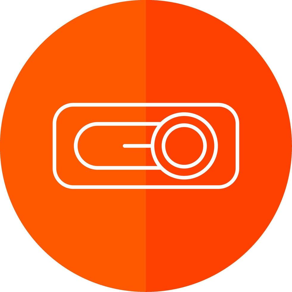 Switch Line Red Circle Icon vector