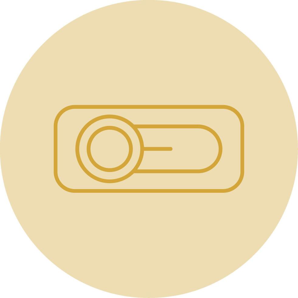 Switch Line Yellow Circle Icon vector