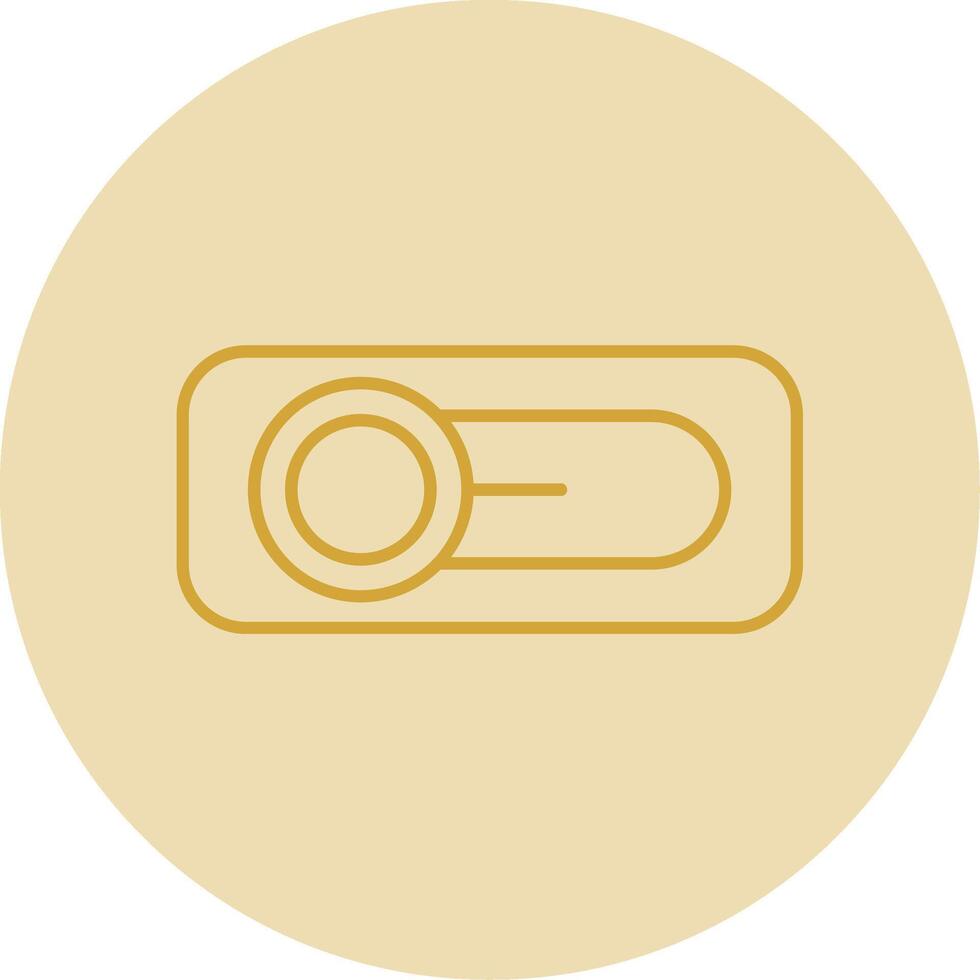 Switch Line Yellow Circle Icon vector