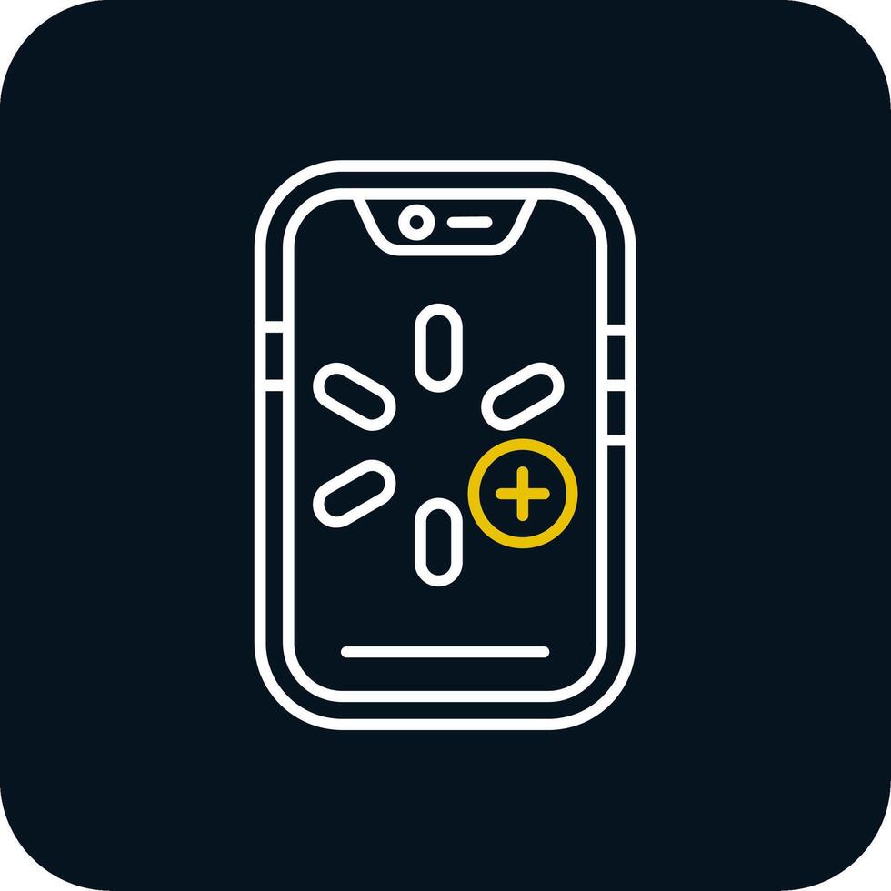 More Line Yellow White Icon vector
