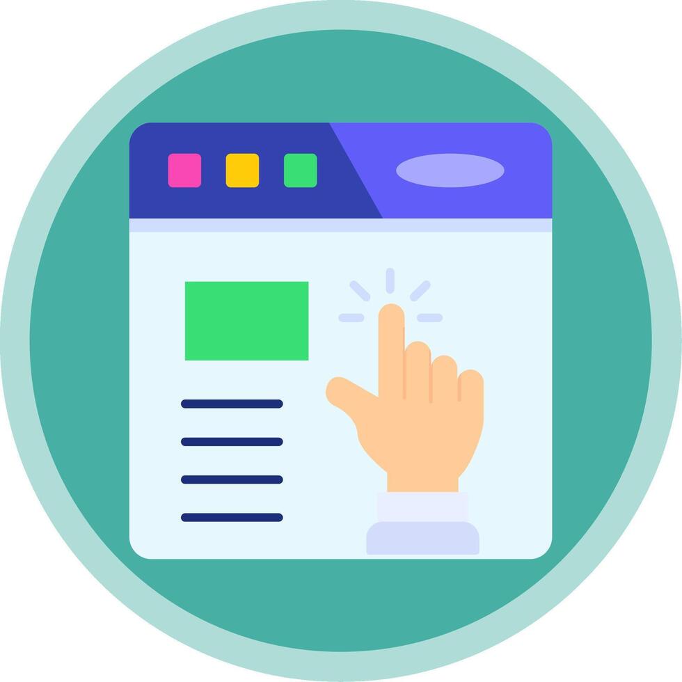Click Flat Multi Circle Icon vector