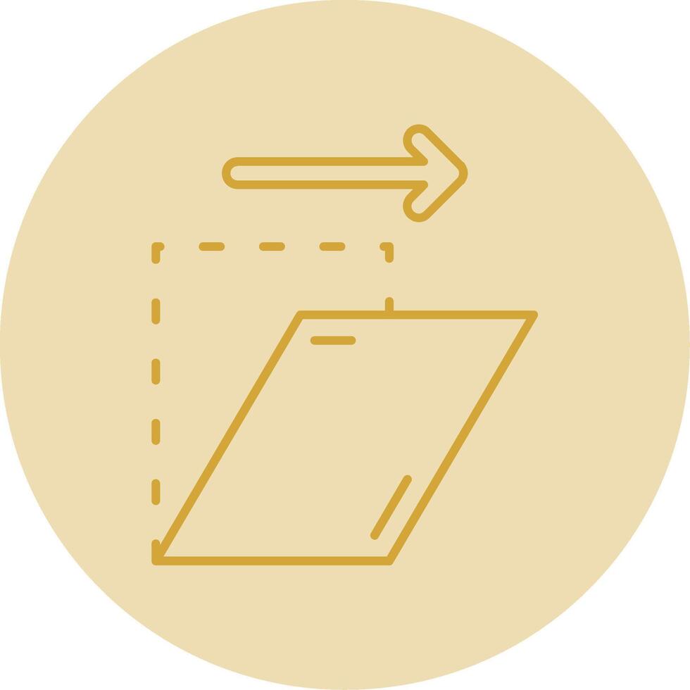 Shear Line Yellow Circle Icon vector