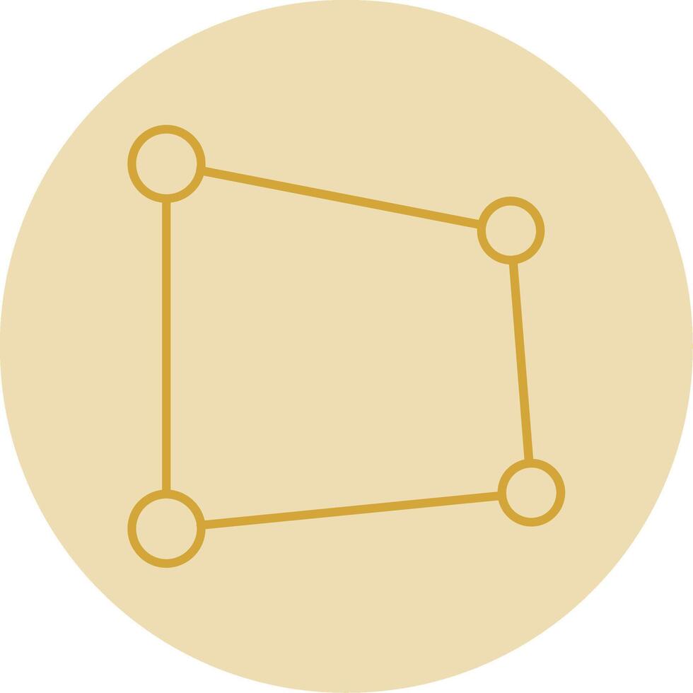 Perspective Line Yellow Circle Icon vector