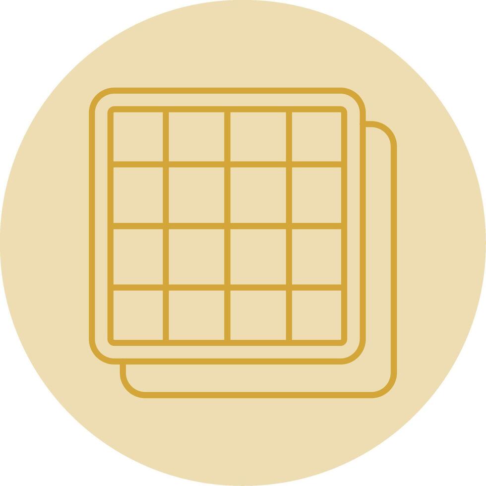 Grid Line Yellow Circle Icon vector