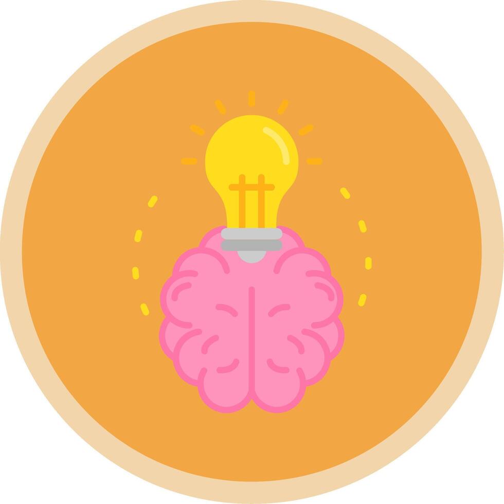 Brainstroming Flat Multi Circle Icon vector