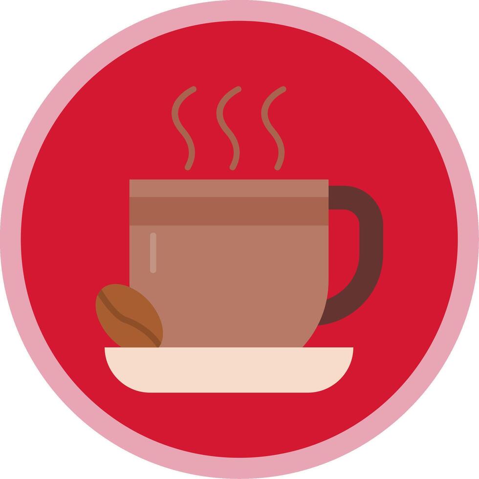 Coffee Flat Multi Circle Icon vector