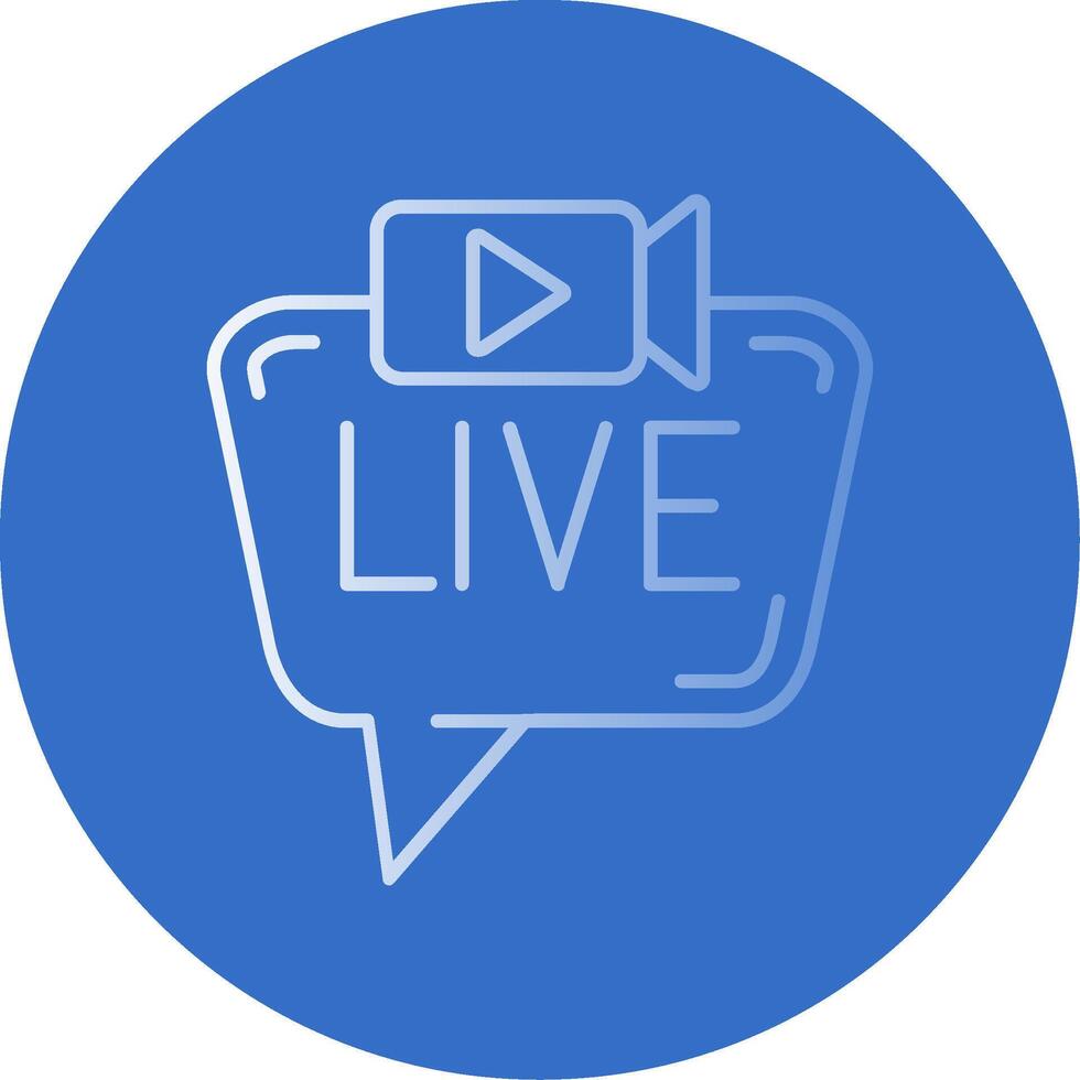 Live Gradient Line Circle Icon vector