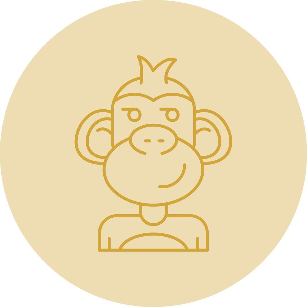 Smirking Line Yellow Circle Icon vector