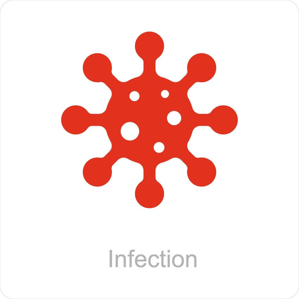 Infection and disease icon concept vector