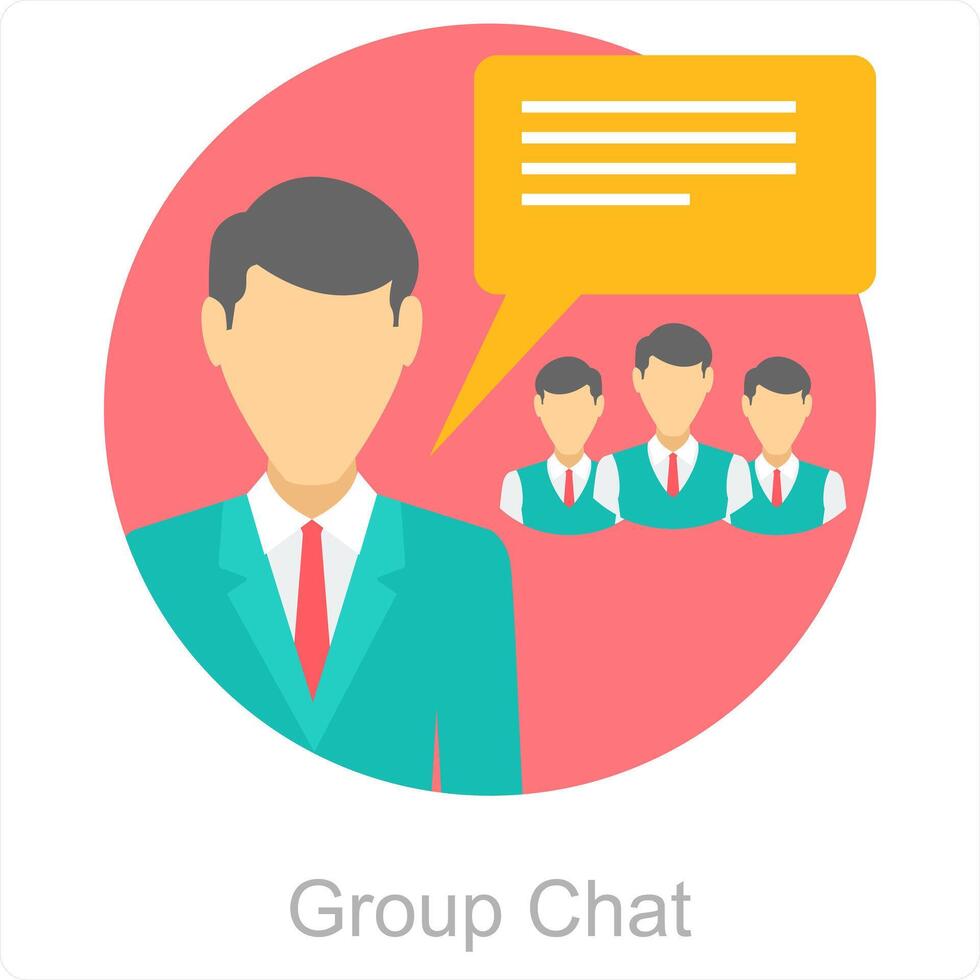 Group Chat and discussion icon concept vector