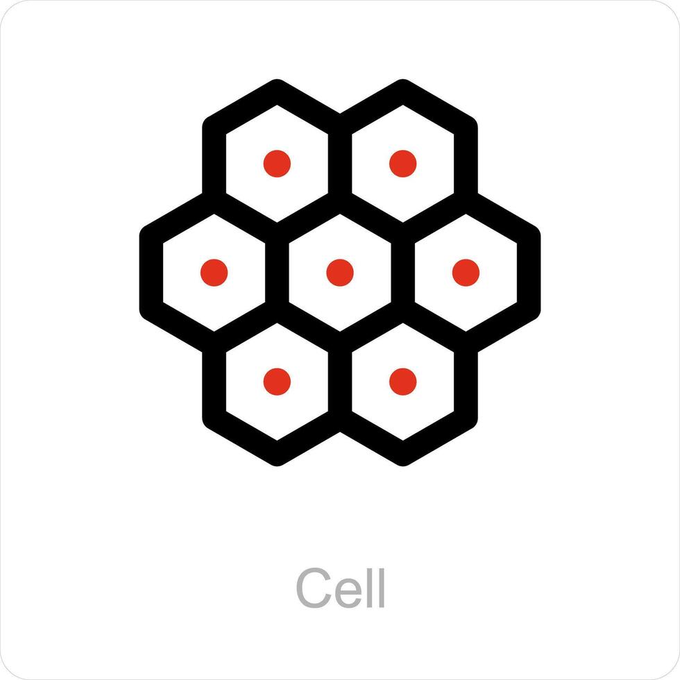 cell and virus icon concept vector