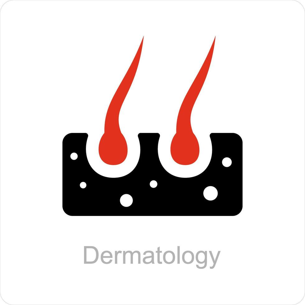 dermatology and allergy icon concept vector