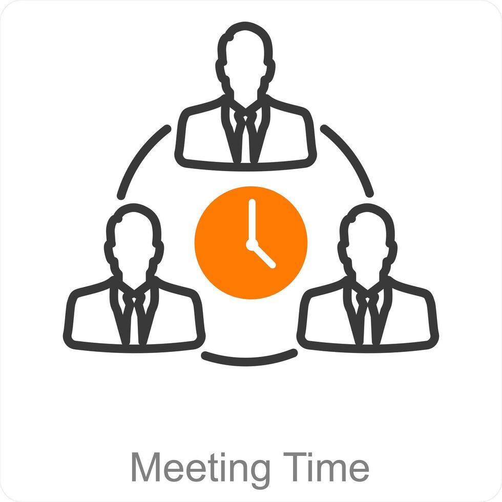 Meeting Time and business icon concept vector
