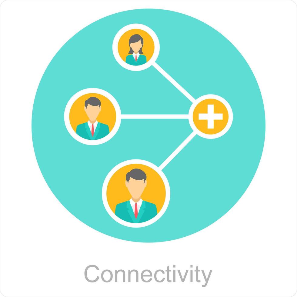 connectivity and network icon concept vector