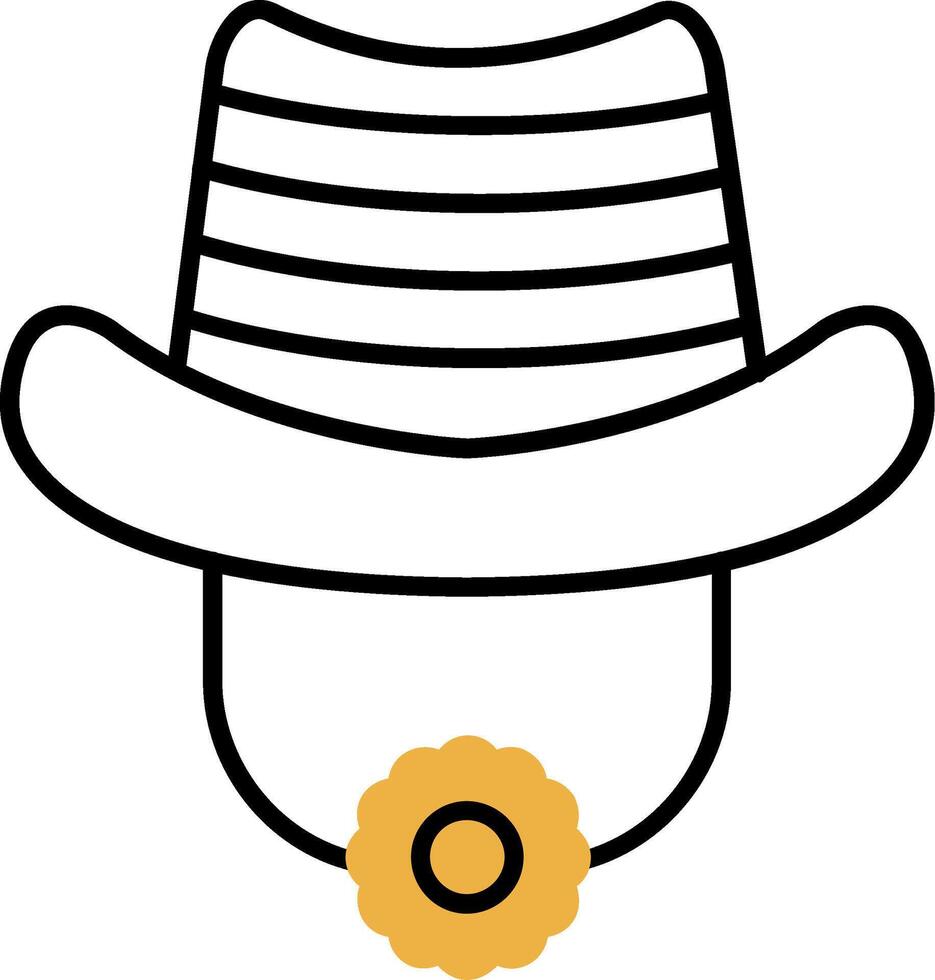 Hat Skined Filled Icon vector