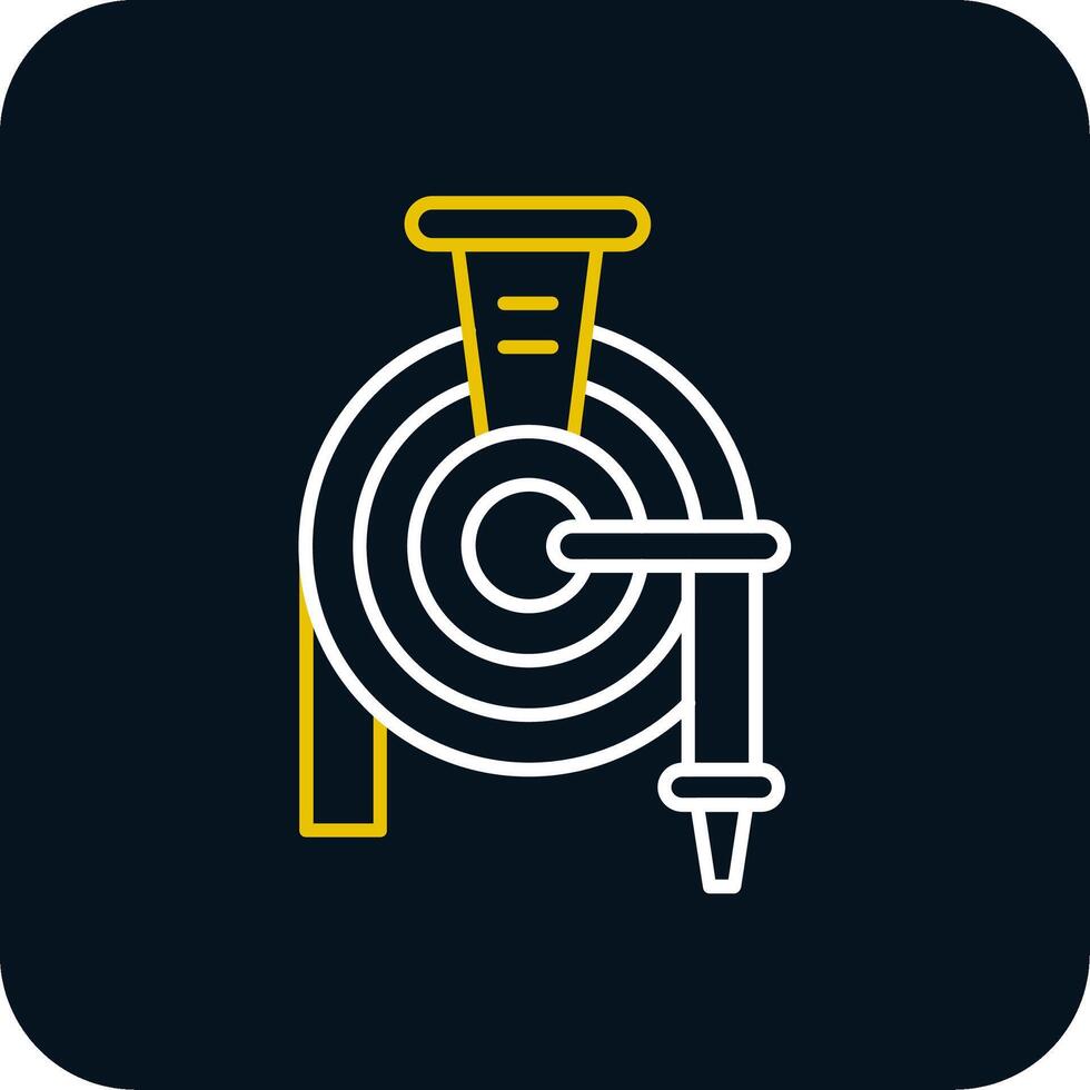 Hose Line Yellow White Icon vector