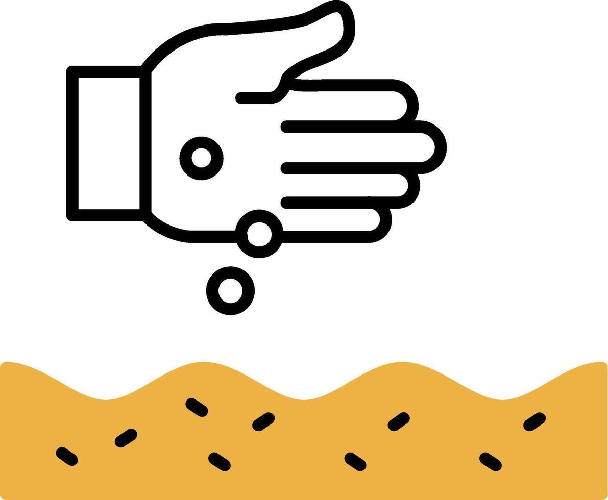 Seeds Skined Filled Icon vector