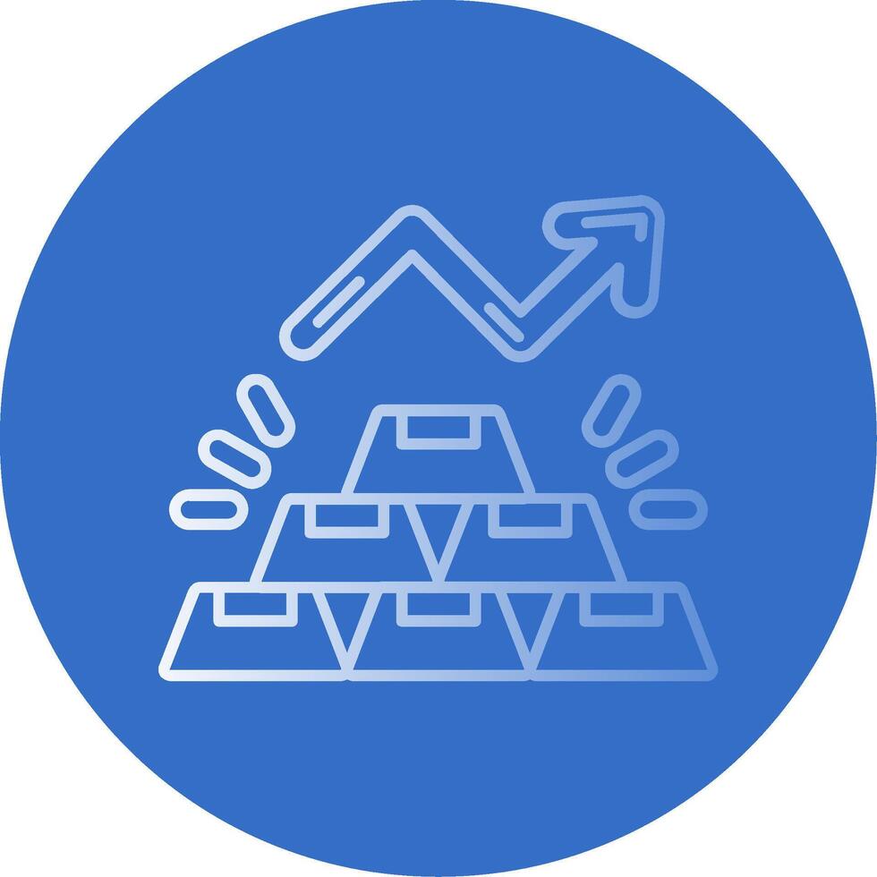 oro degradado línea circulo icono vector