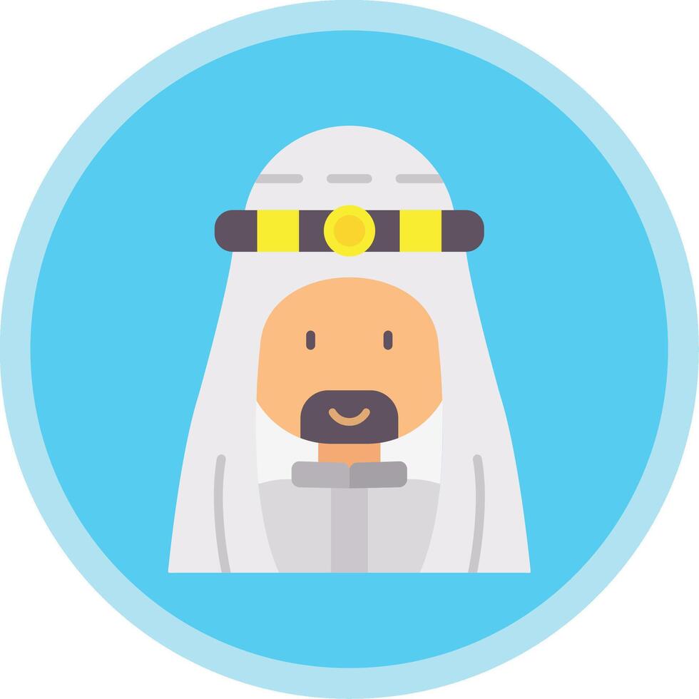 Muslim Flat Multi Circle Icon vector