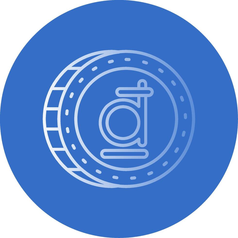 Dong Gradient Line Circle Icon vector