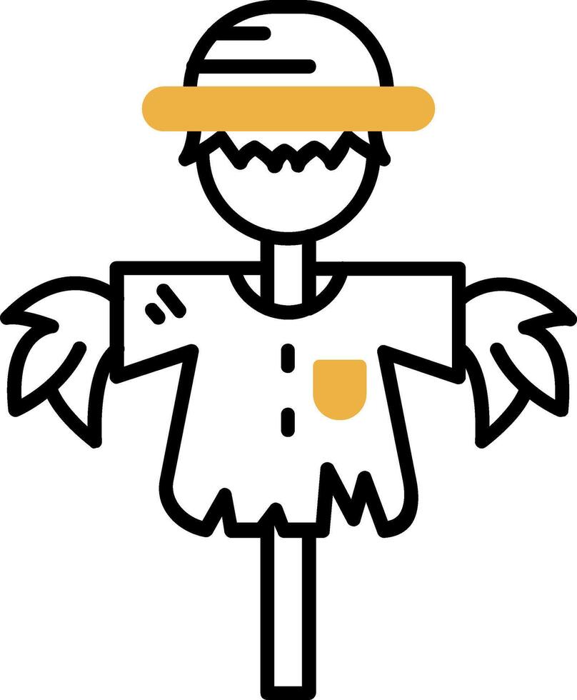 Scarecrow Skined Filled Icon vector