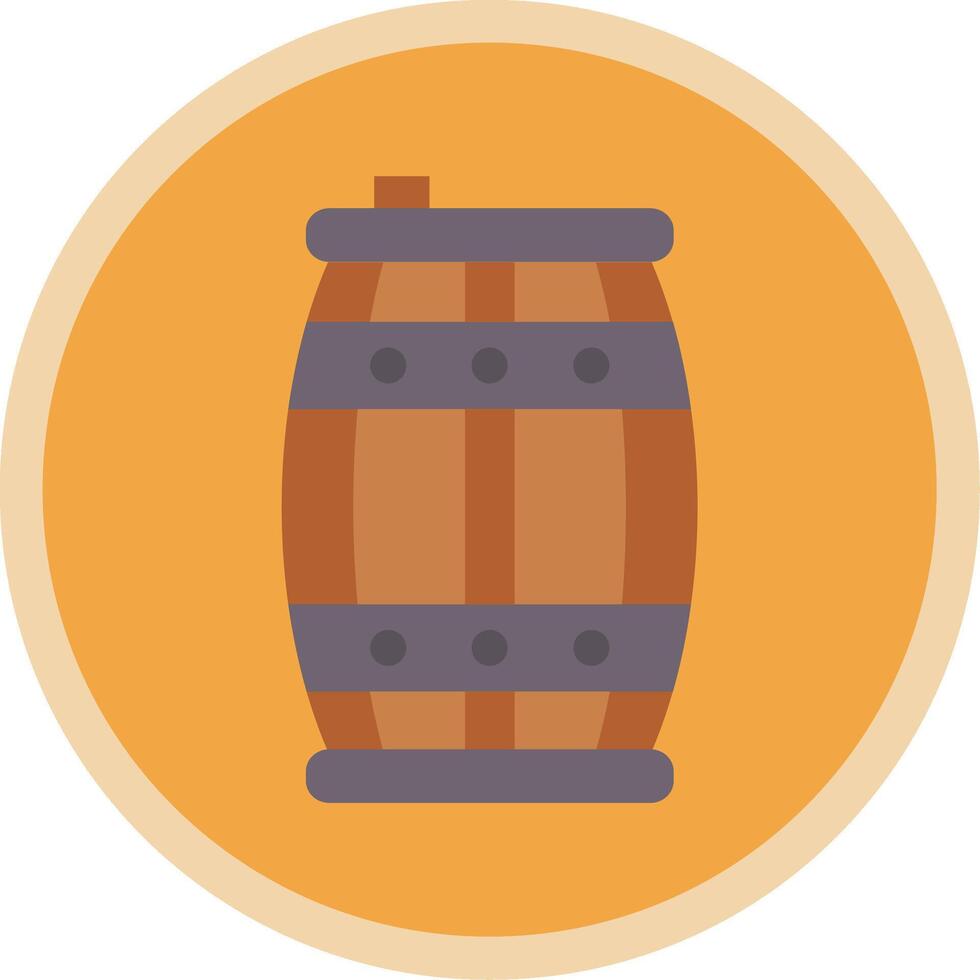 Barrel Flat Multi Circle Icon vector