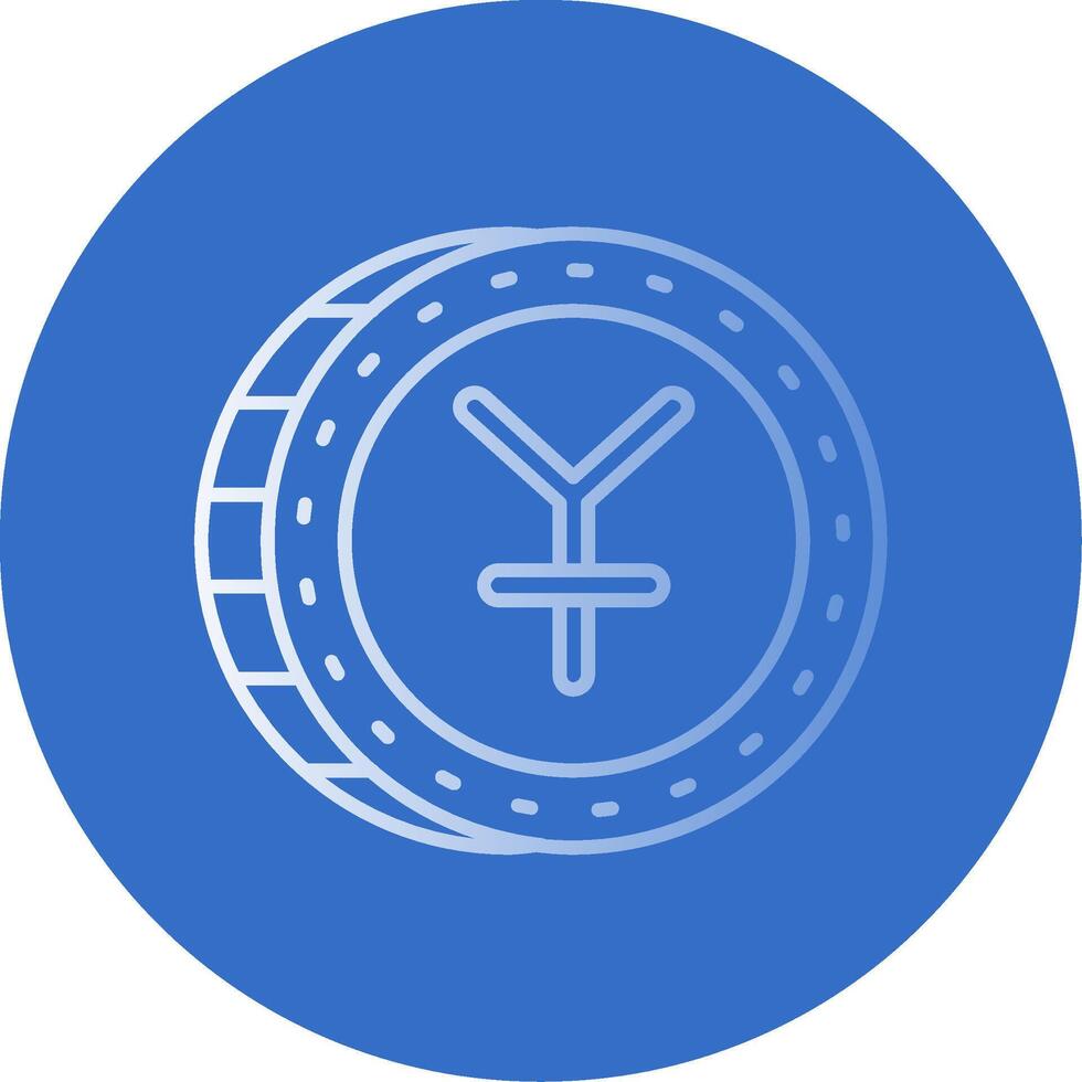 Yuan Gradient Line Circle Icon vector