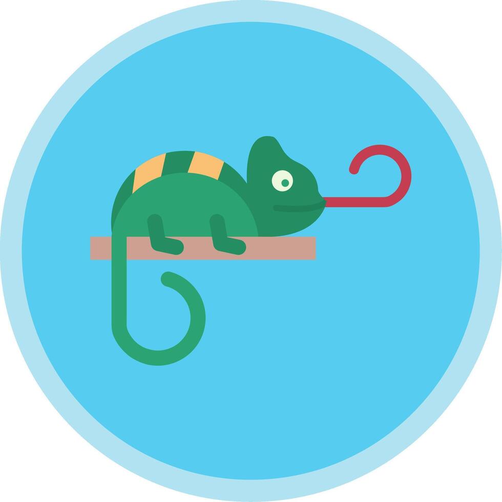 Chameleon Flat Multi Circle Icon vector