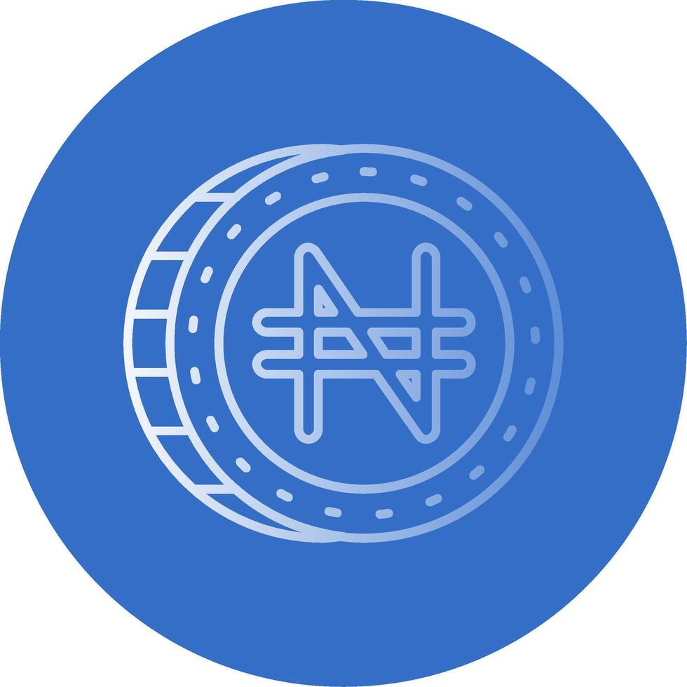 Naira Gradient Line Circle Icon vector