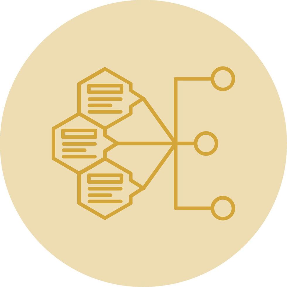 Index Line Yellow Circle Icon vector