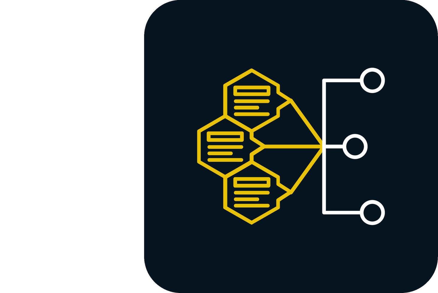 Index Line Yellow White Icon vector