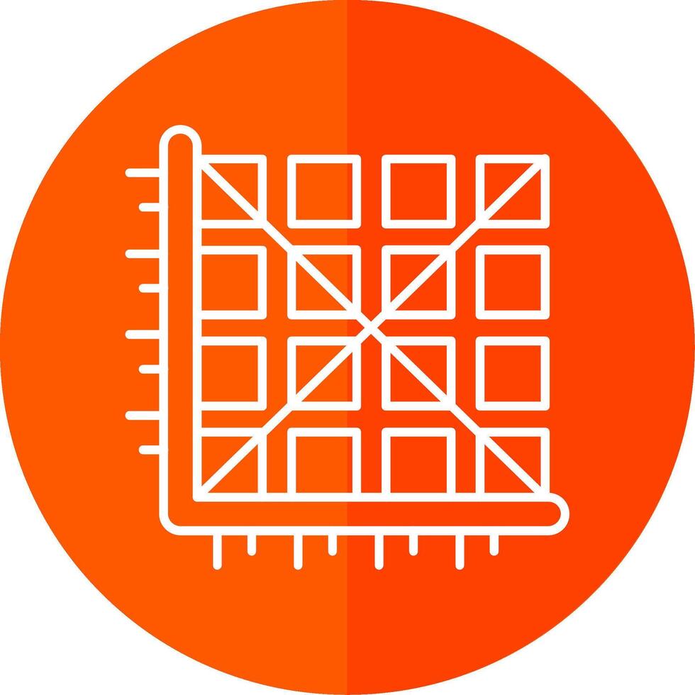 Matrix Line Red Circle Icon vector
