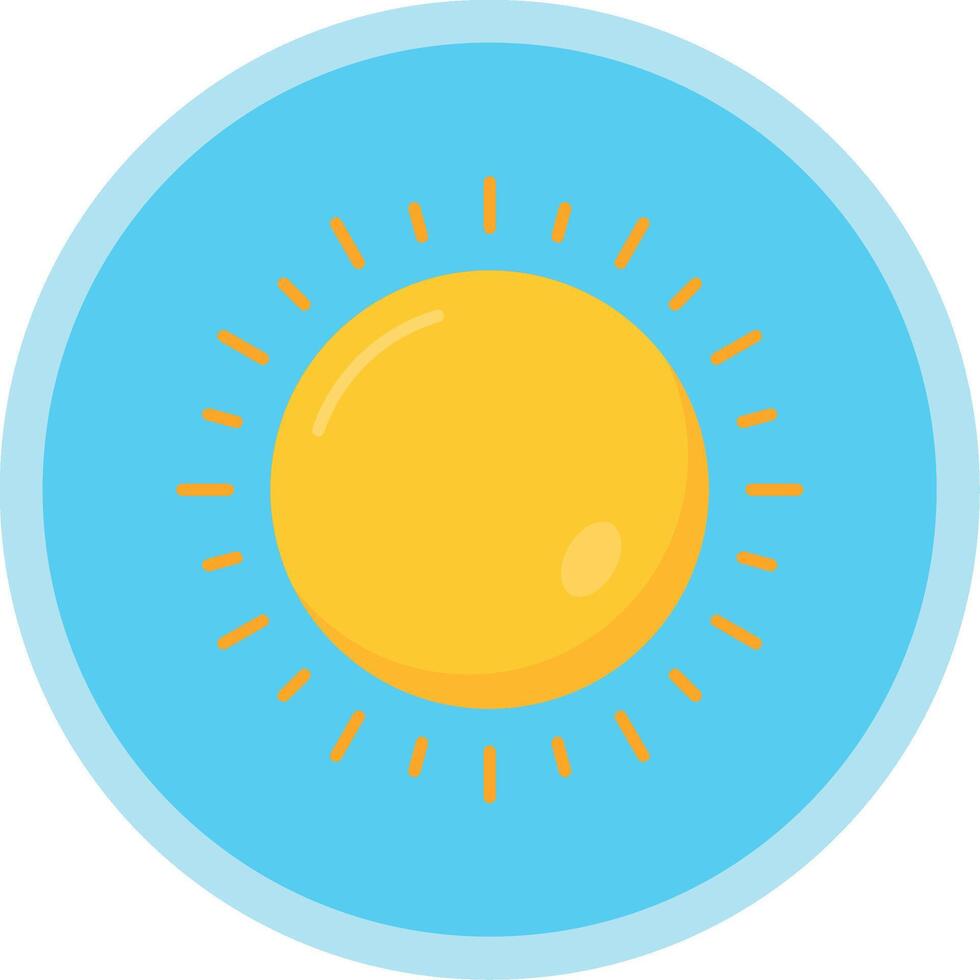 Sun Flat Multi Circle Icon vector