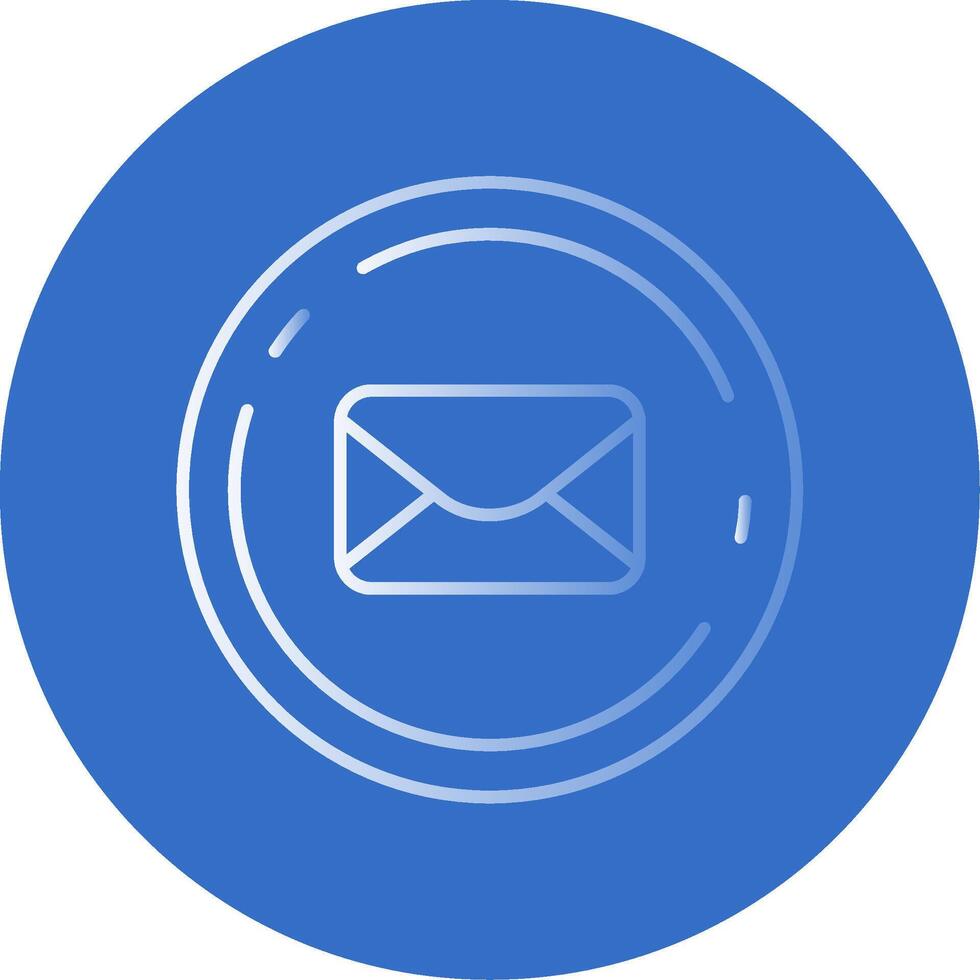 Email Gradient Line Circle Icon vector