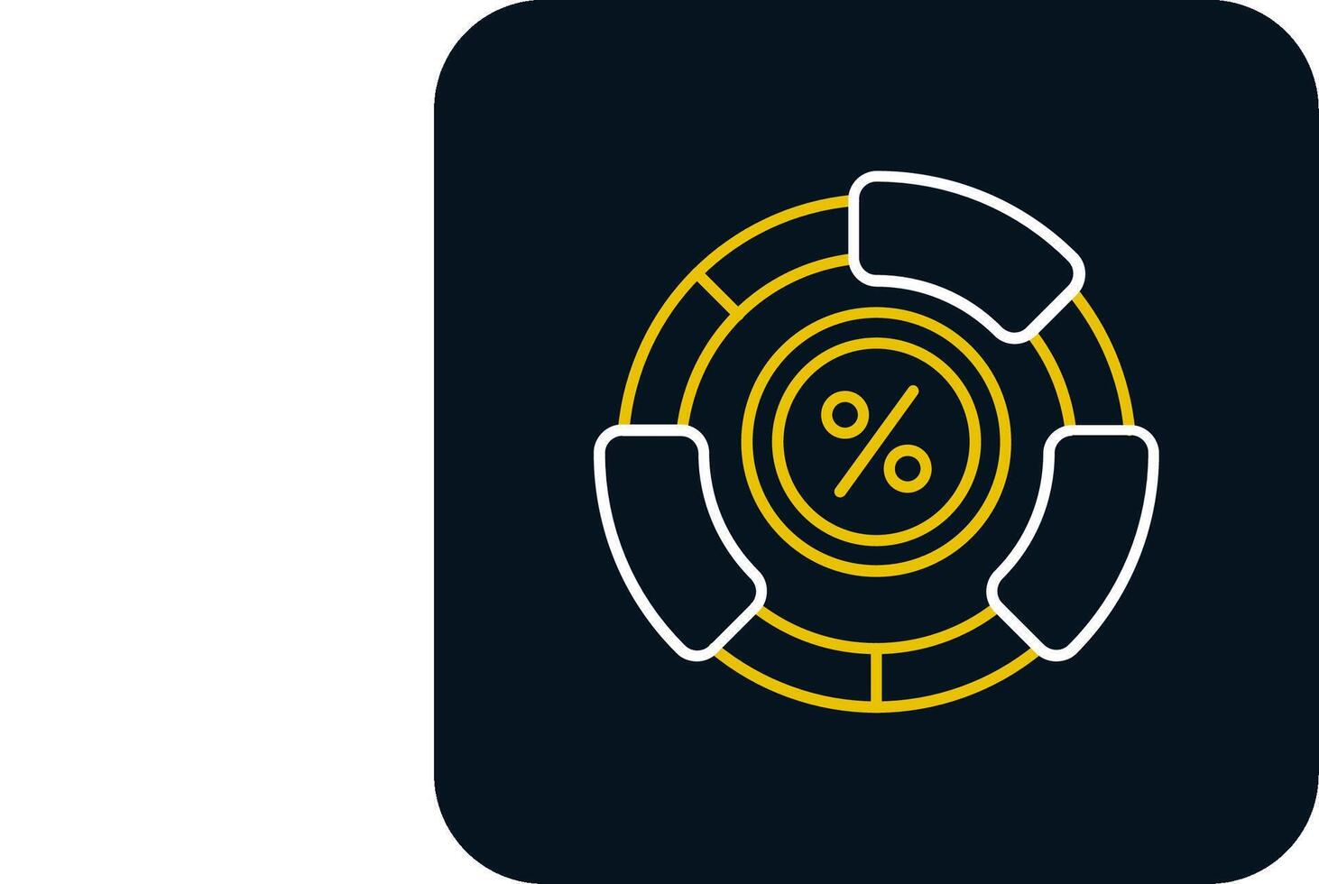 Ratio Line Yellow White Icon vector