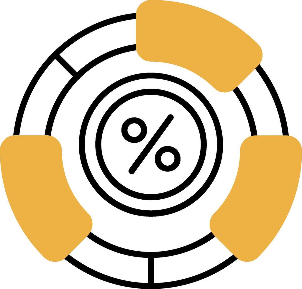 Ratio Skined Filled Icon vector