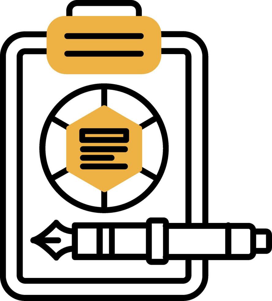 Report Skined Filled Icon vector