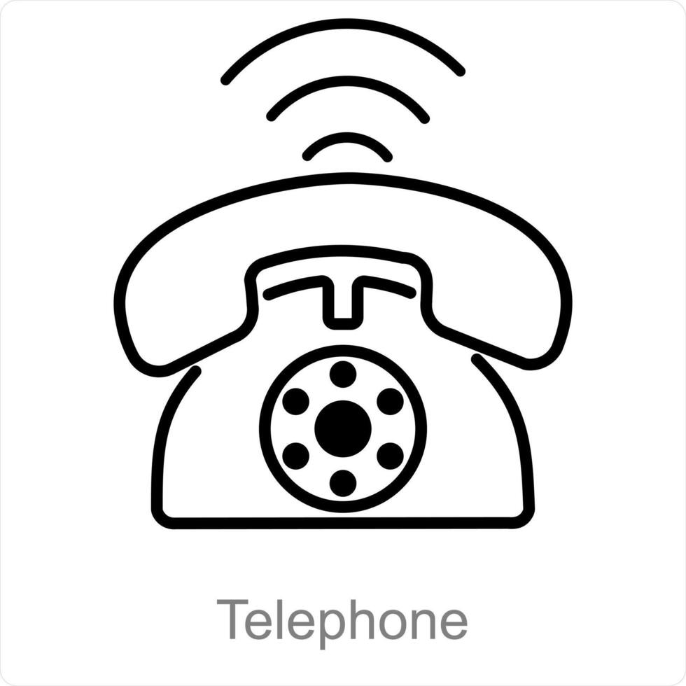 Telephone and communication icon concept vector