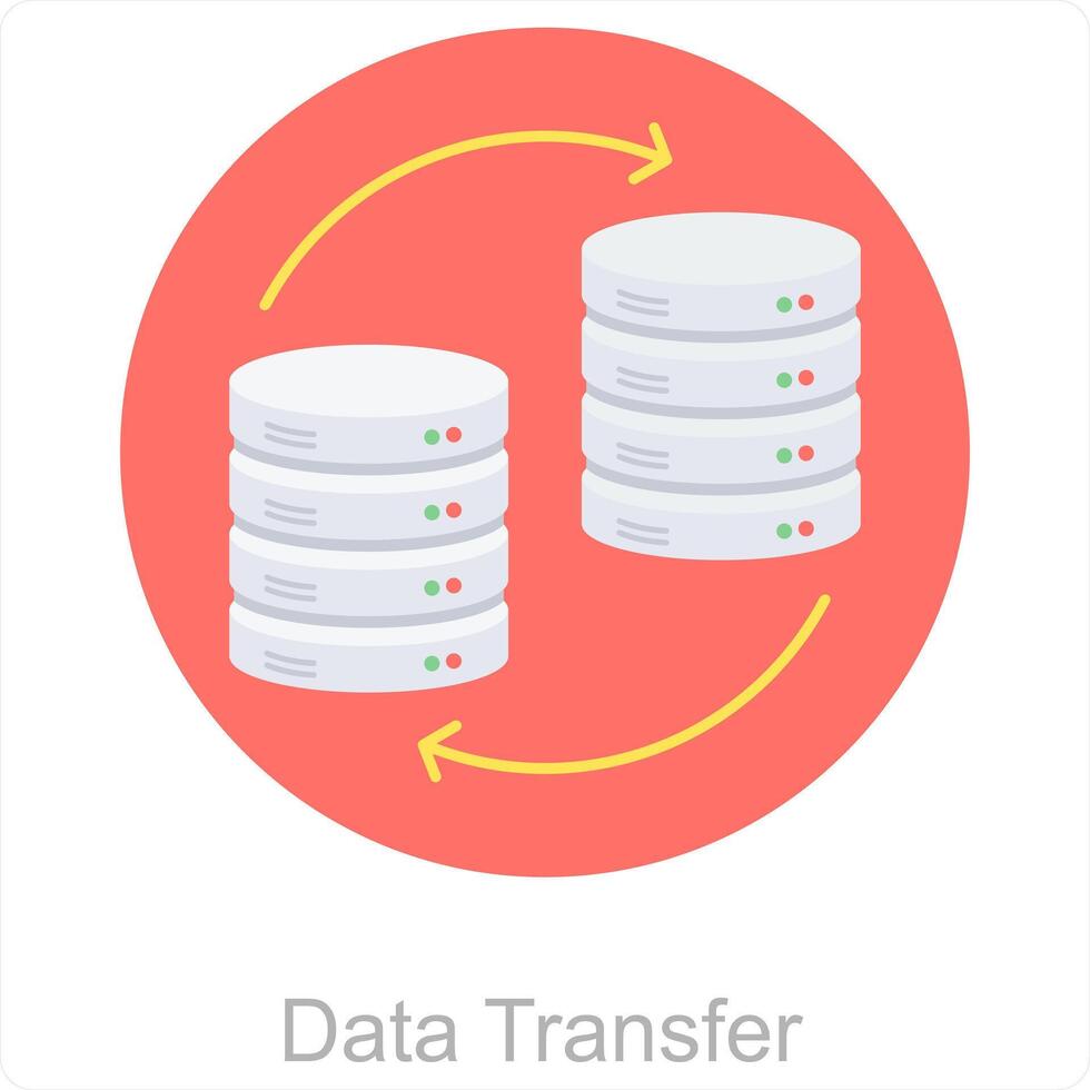 Data Transfer and exchange icon concept vector