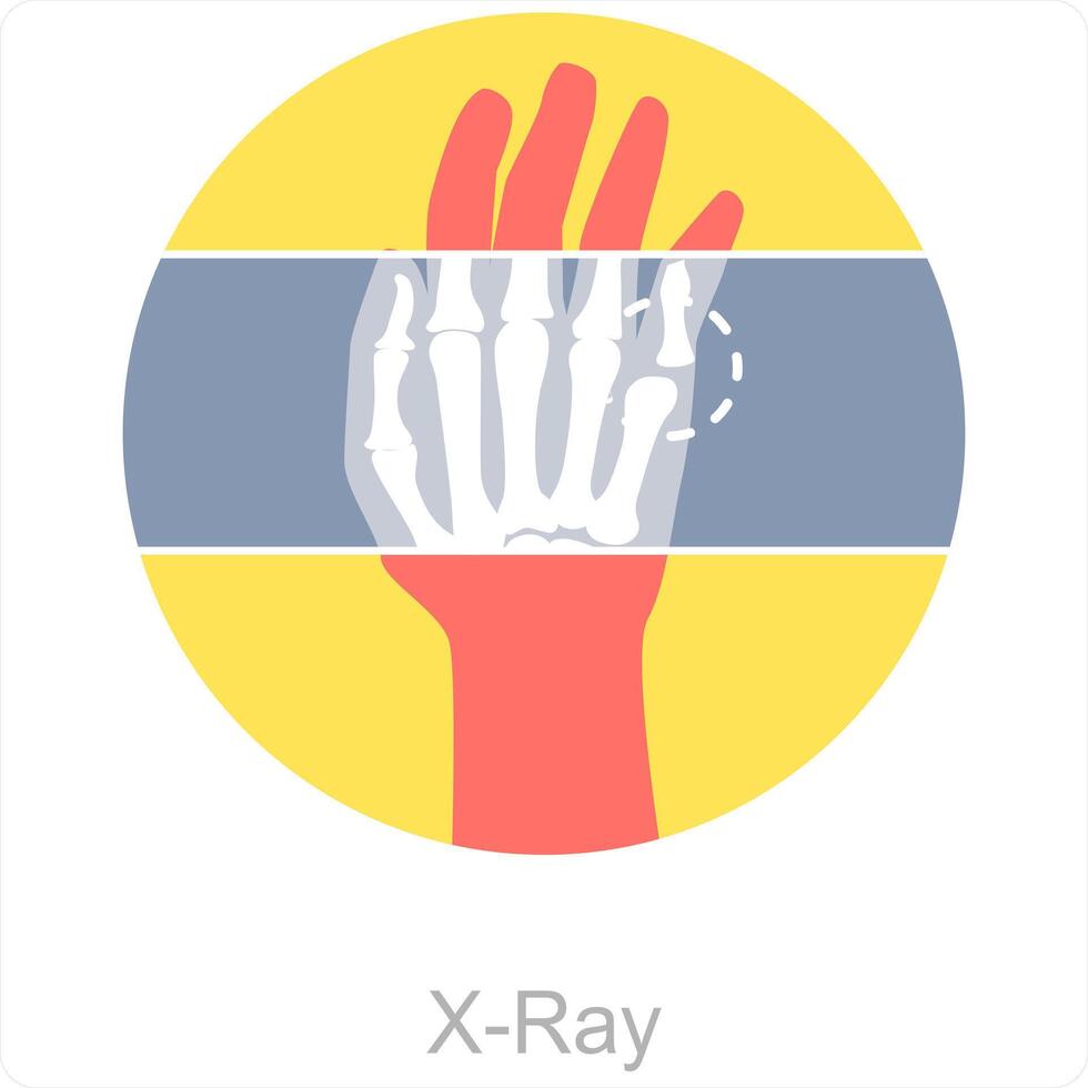 X-Ray and treatment icon concept vector