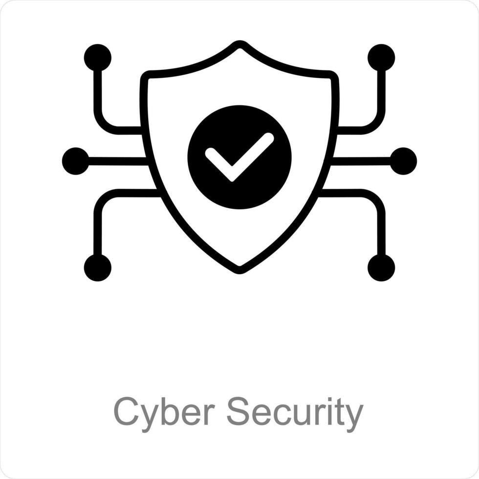 Cyber Security and hacker icon concept vector