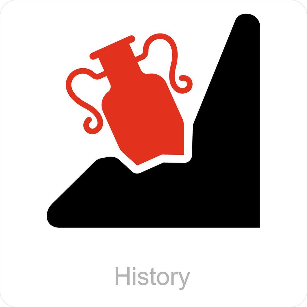 History and Geology  icon concept vector