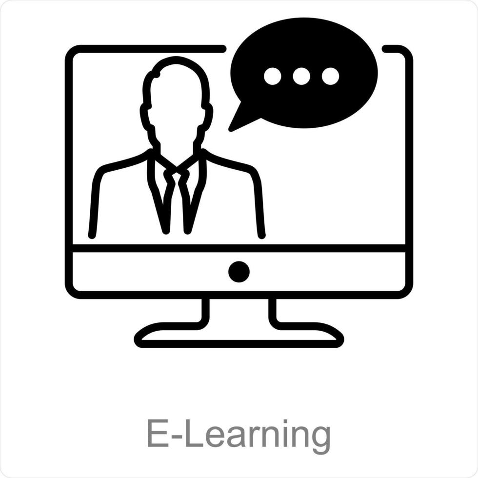 E-Learning and education icon concept vector