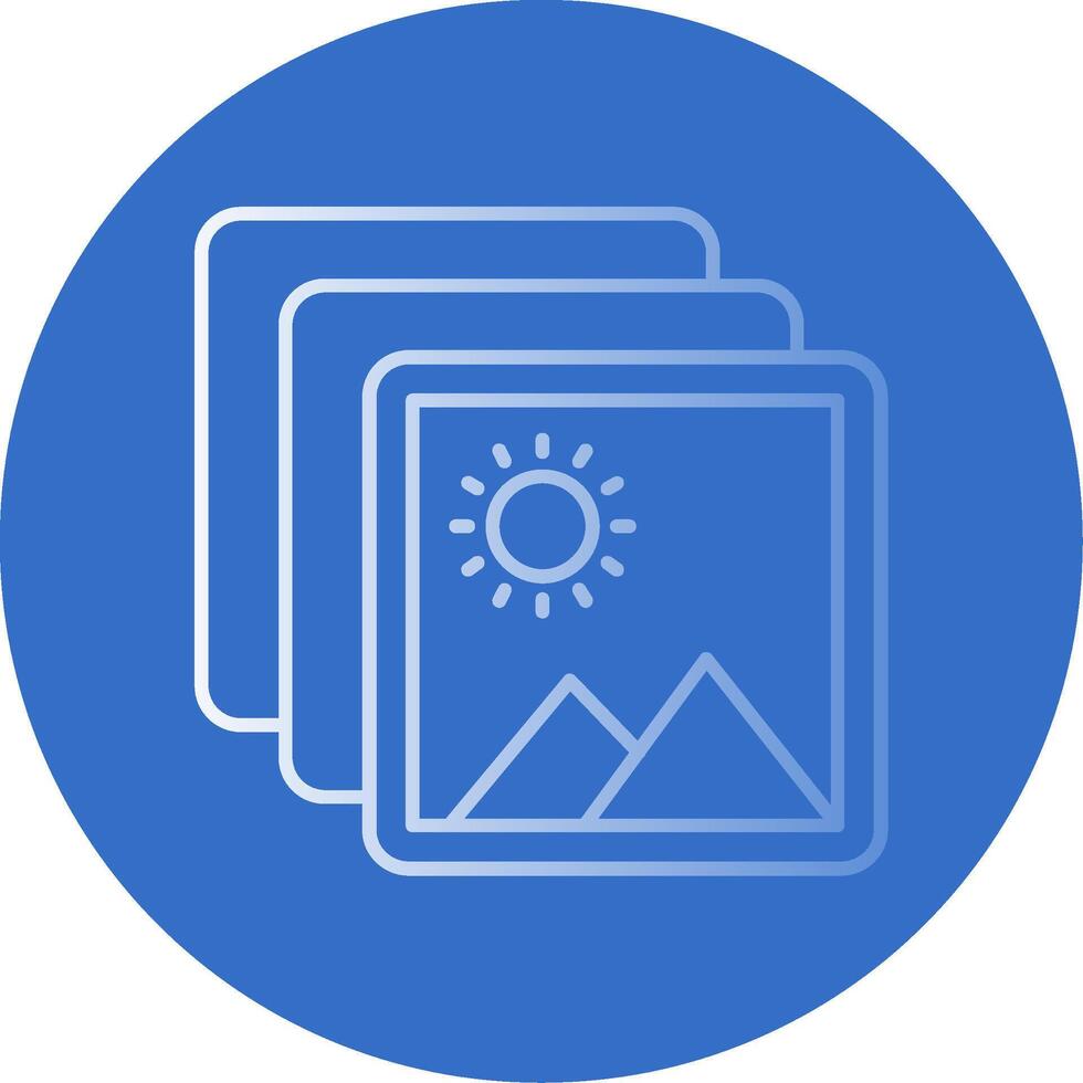 Gallery Gradient Line Circle Icon vector