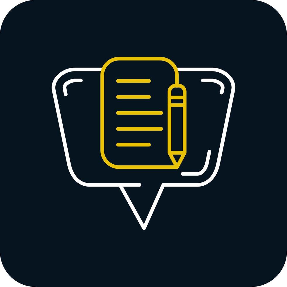 Edit Line Yellow White Icon vector