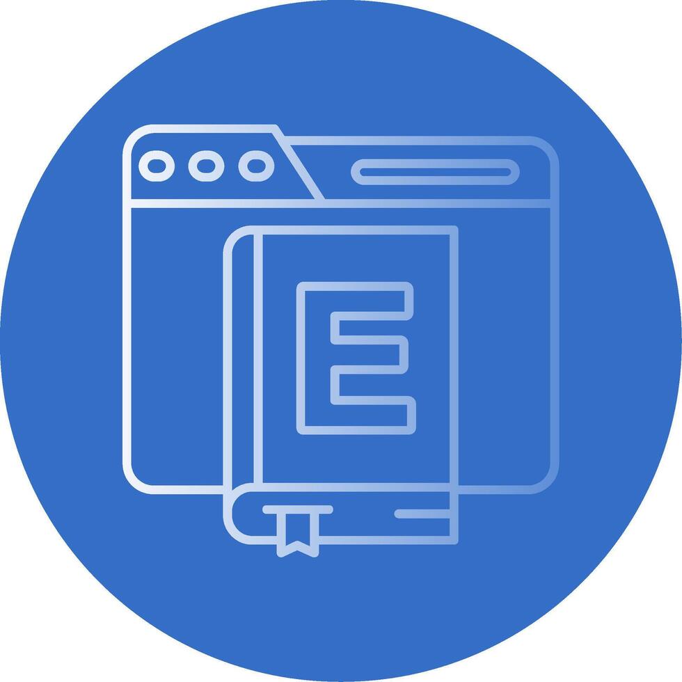 Ebook Gradient Line Circle Icon vector